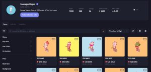 sausages degen nfts on avax nft marketplace