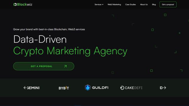 blockwiz web3 marketing homepage